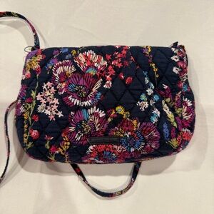 Vera Bradley Alex Crossbody Purse in Retired Midnight Wildflowers Pattern